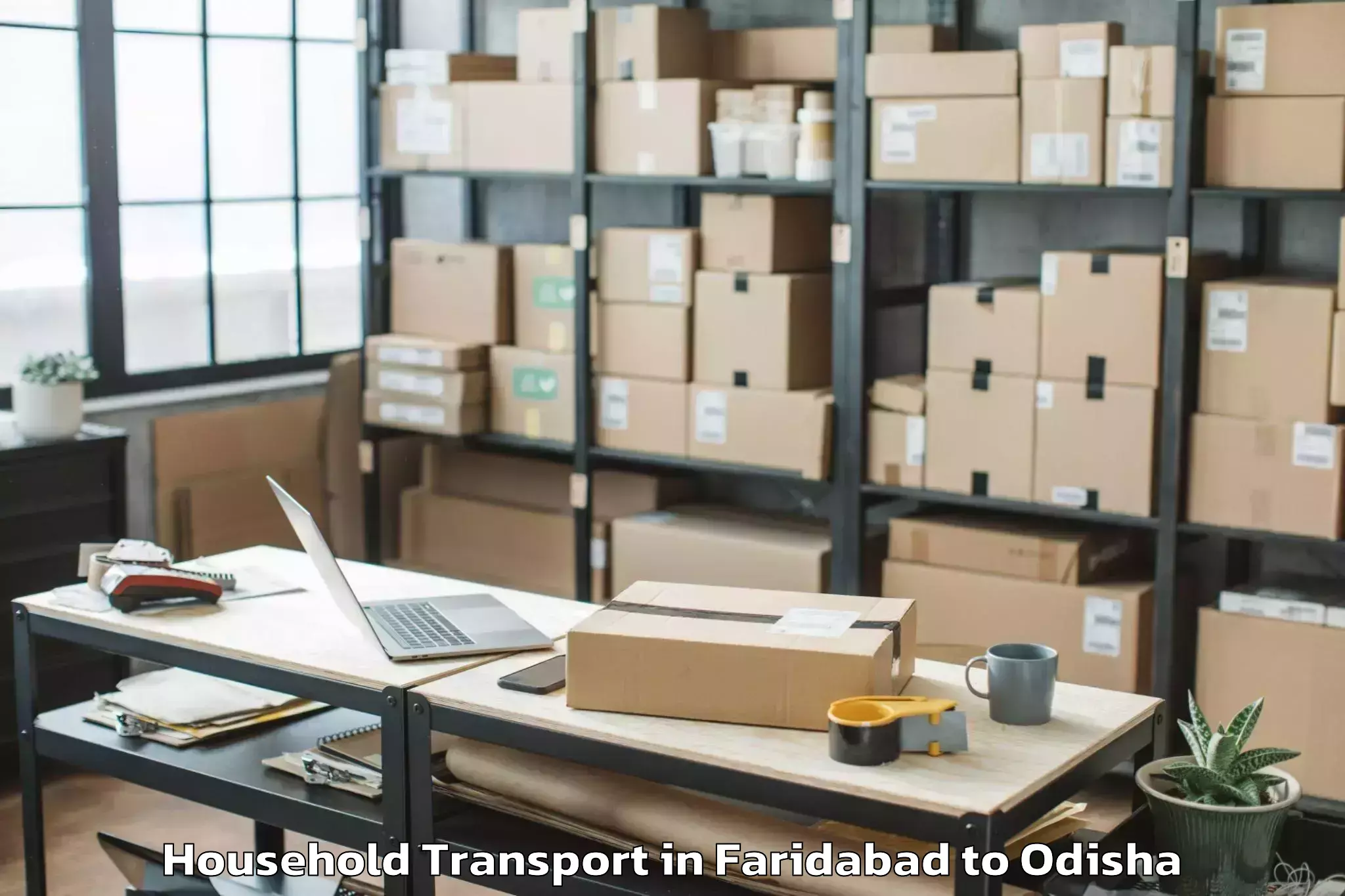 Book Faridabad to Rajkanika Household Transport